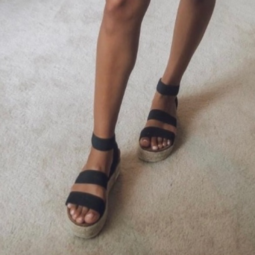 Steve Madden Platform Sandals - black